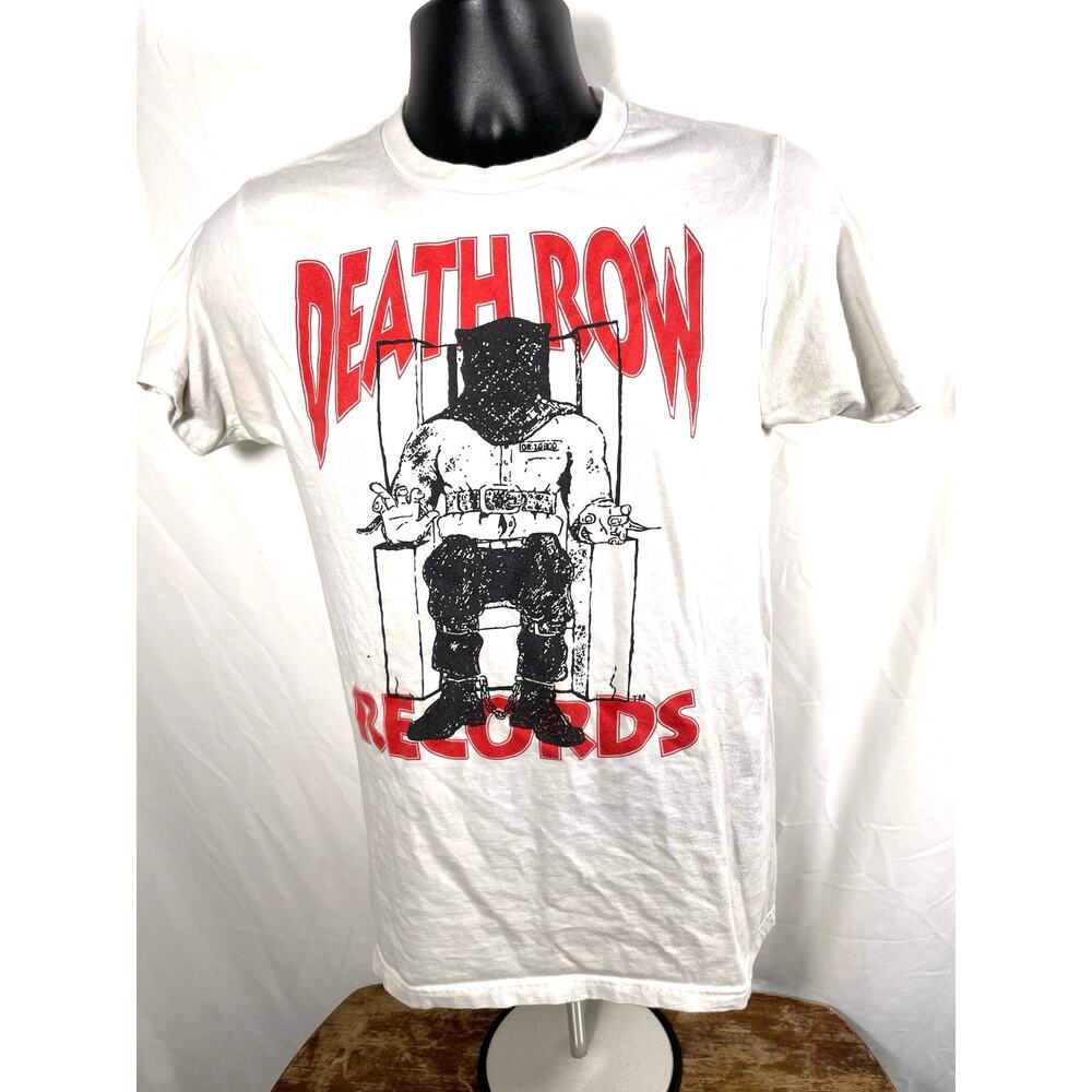 Death Row Records Graphic Tee White Shirt Size S